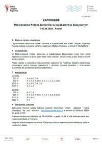 1 str ZAPOWIEDŹ MP Juniorów VIII2025